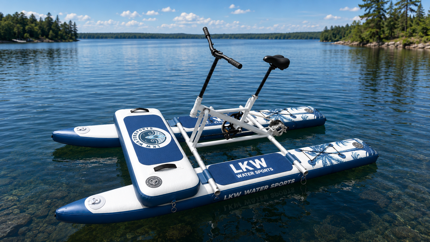 Single Lake Rider inflatable water bike