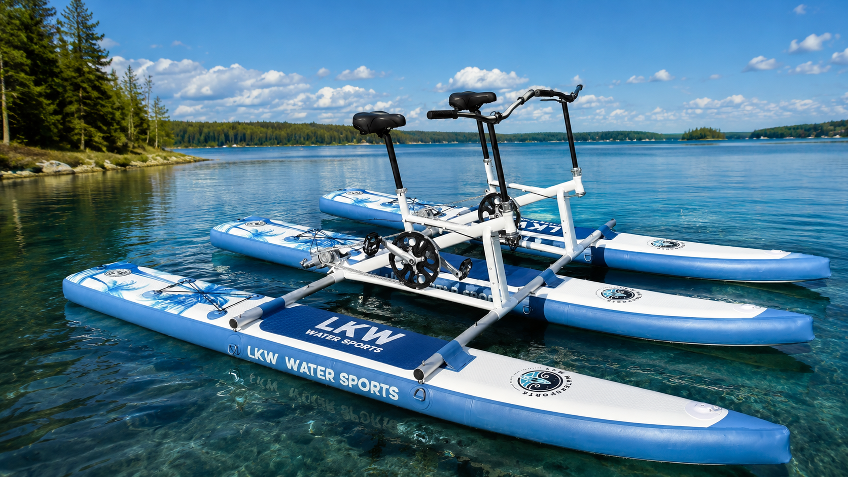 Double Lake Rider two person inflatable water bike